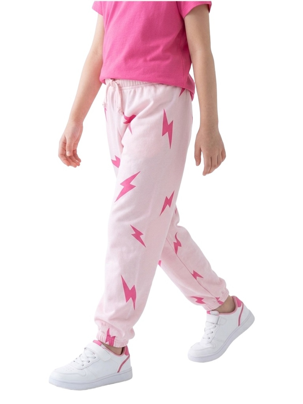 T2Love Light Pink Lightning Bolt Jogger Pants